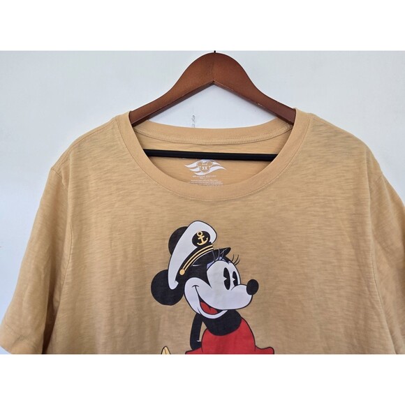 Disney T-shirt Womens Plus 3X Brown Minnie Mouse Cruise Line Travel Casual - Picture 2 of 5